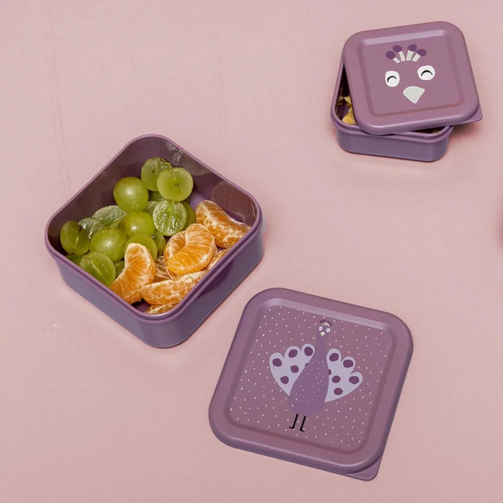 Trixie 3-delig lunchbox Mrs. Peacock bij Duifhuizen