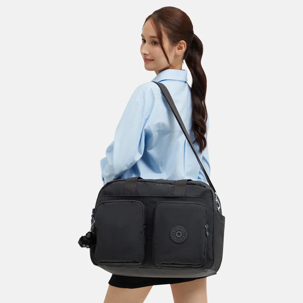Kipling Defea weekendtas XL black noir bij Duifhuizen