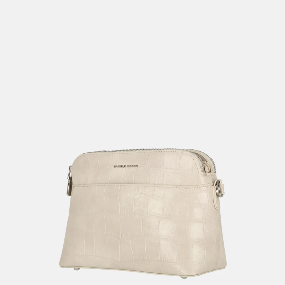 Daniele Donati crossbody tas croco beige bij Duifhuizen
