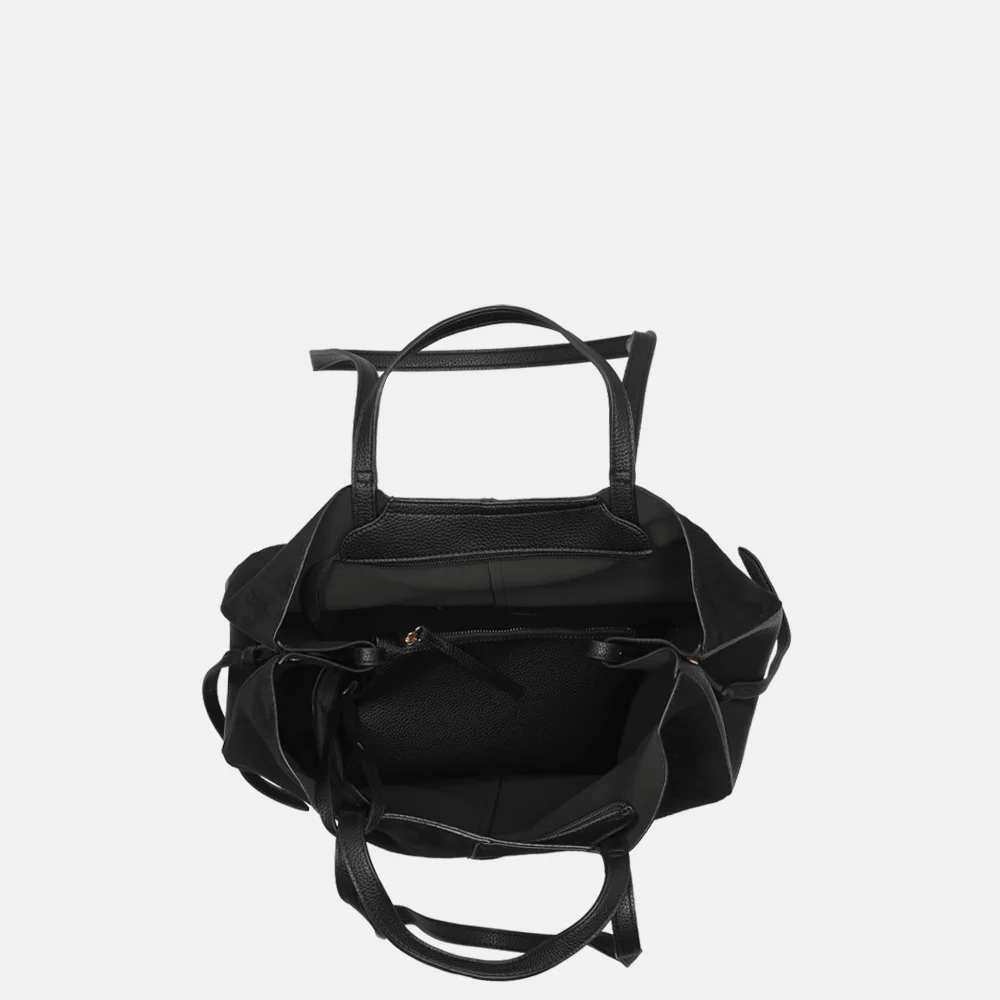 Firenze Suedine shopper L black bij Duifhuizen