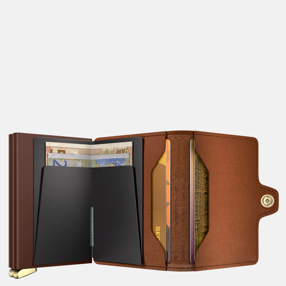 Secrid Premium Twinwallet Emboss Lines pasjeshouder cognac bij Duifhuizen