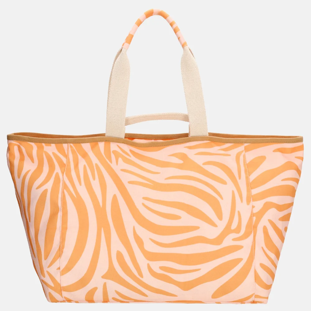 Zebra Trends strandtas zebra orange bij Duifhuizen