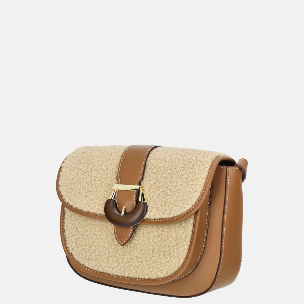 Laurent David crossbody tas teddy taupe bij Duifhuizen
