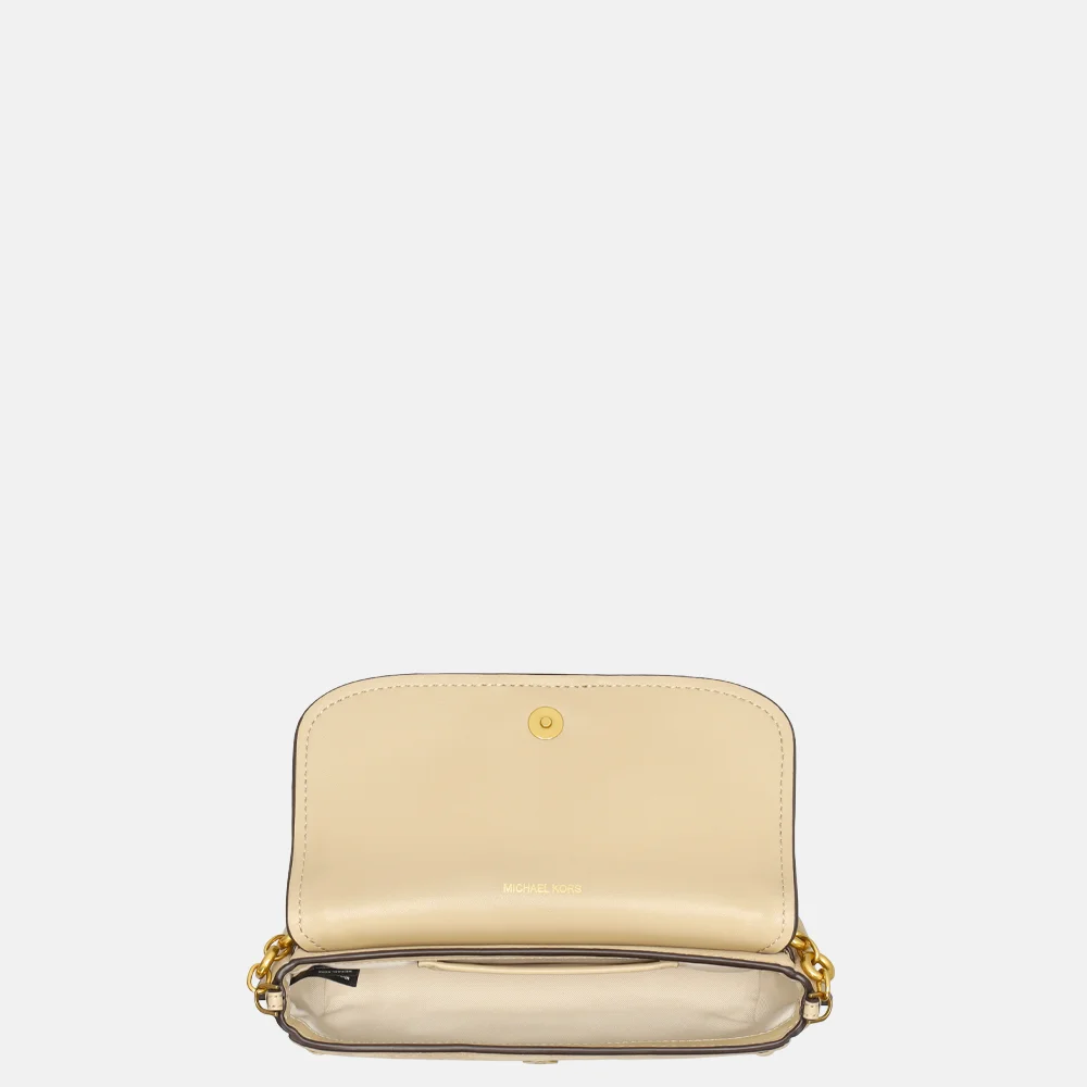 Michael Kors Nolita chain crossbody tas S khaki bij Duifhuizen