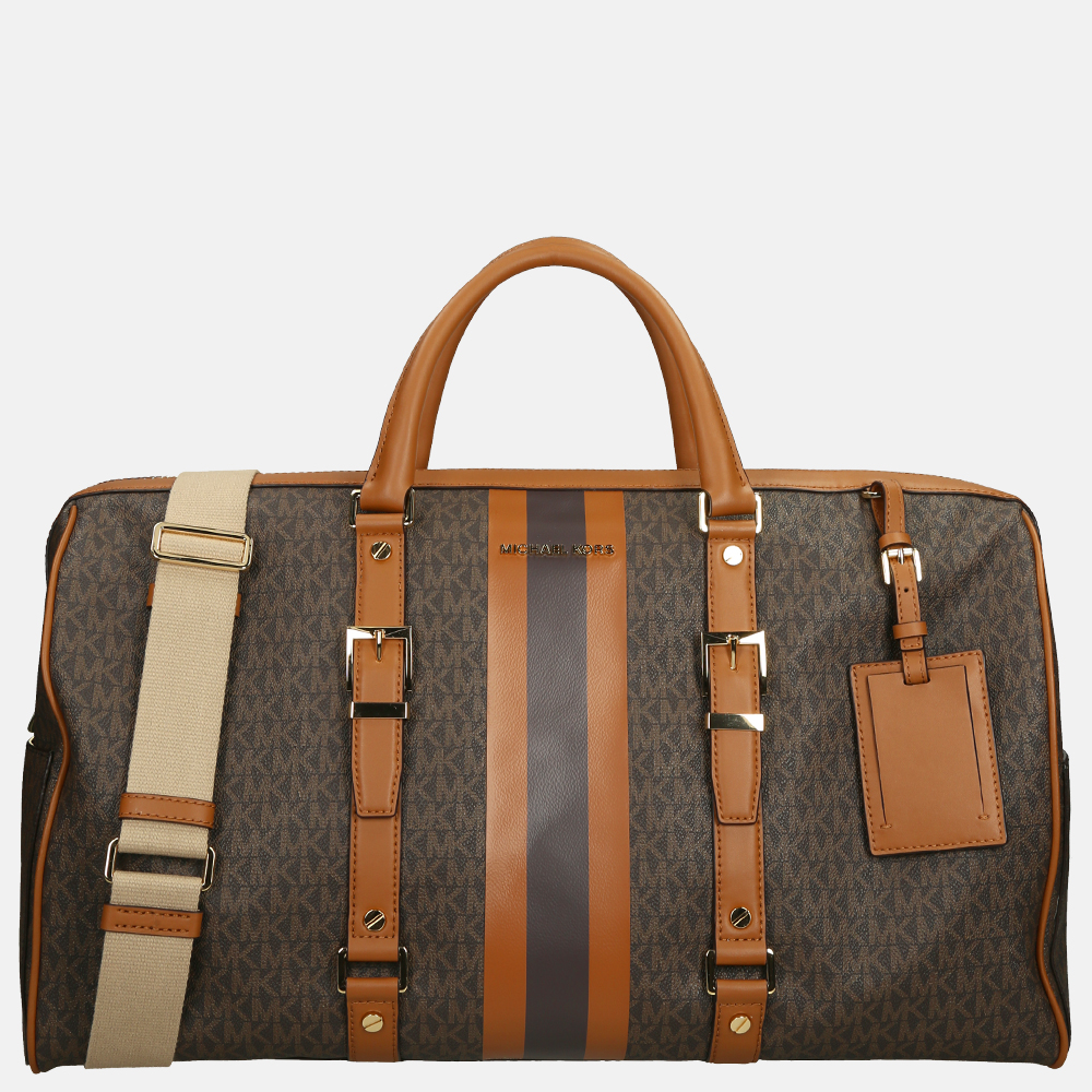 venster leeg Nationaal Michael Kors Bedford weekendtas XL brown/acorn bij Duifhuizen