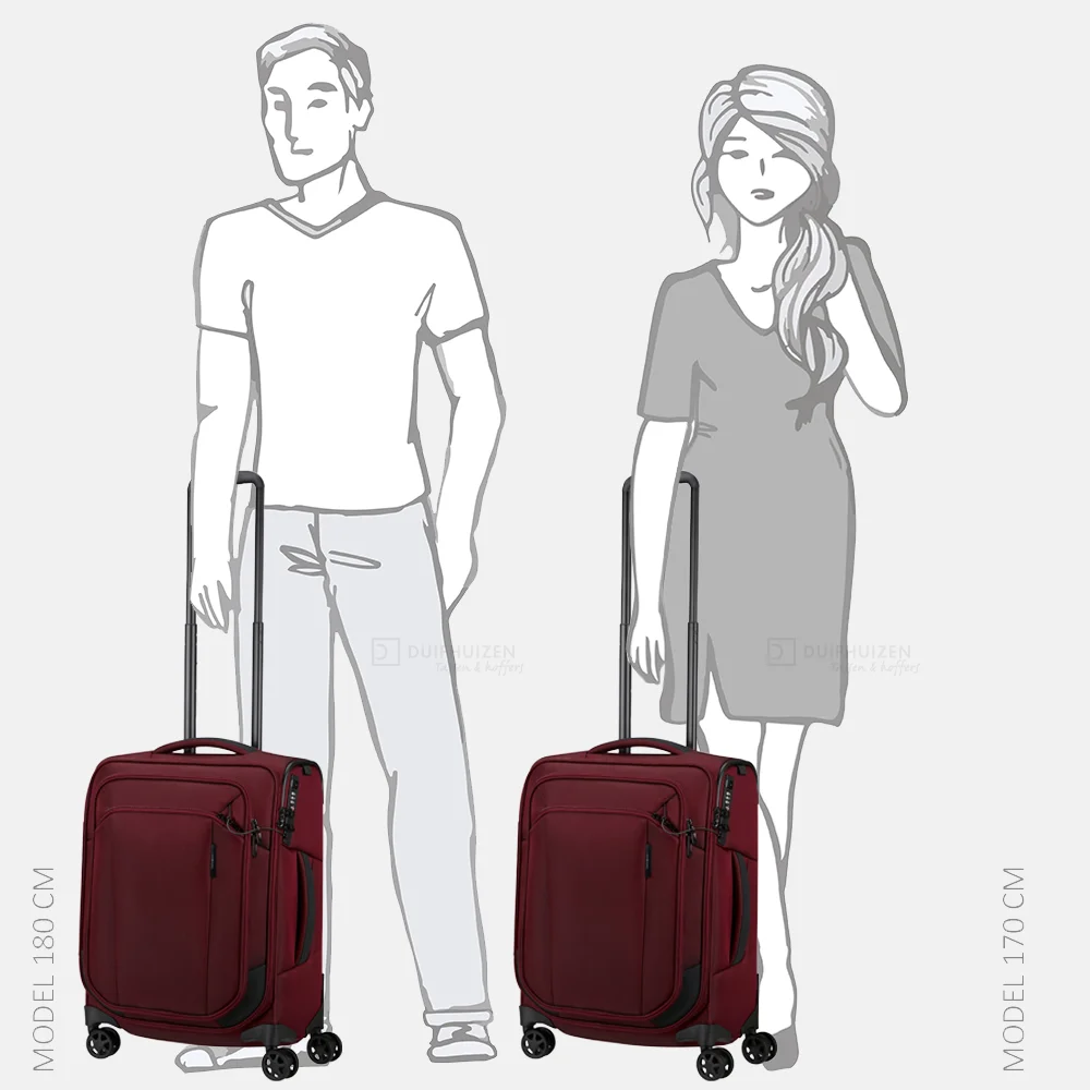 Samsonite Respark Strict handbagage koffer 55 cm burgundy bij Duifhuizen