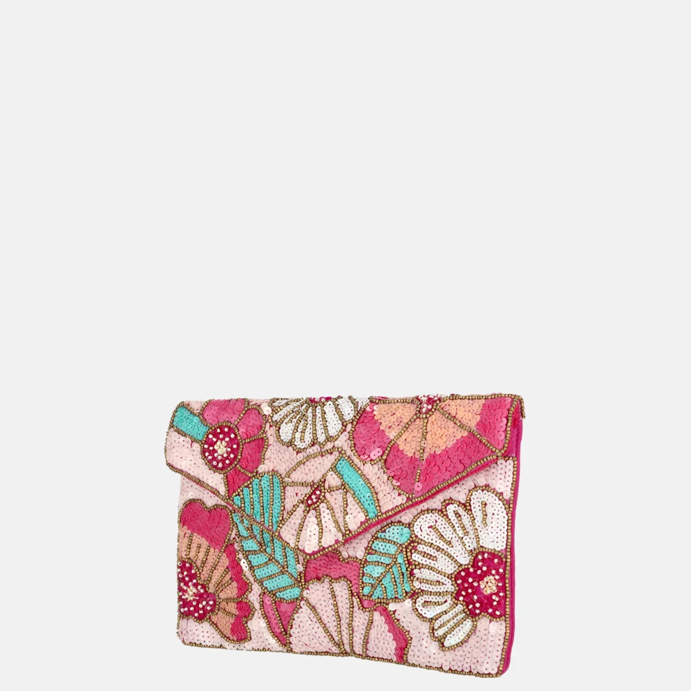 Bulaggi flower clutch fuchsia bij Duifhuizen