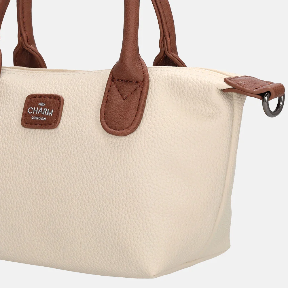Charm London Buckingham Mono handtas XS beige bij Duifhuizen