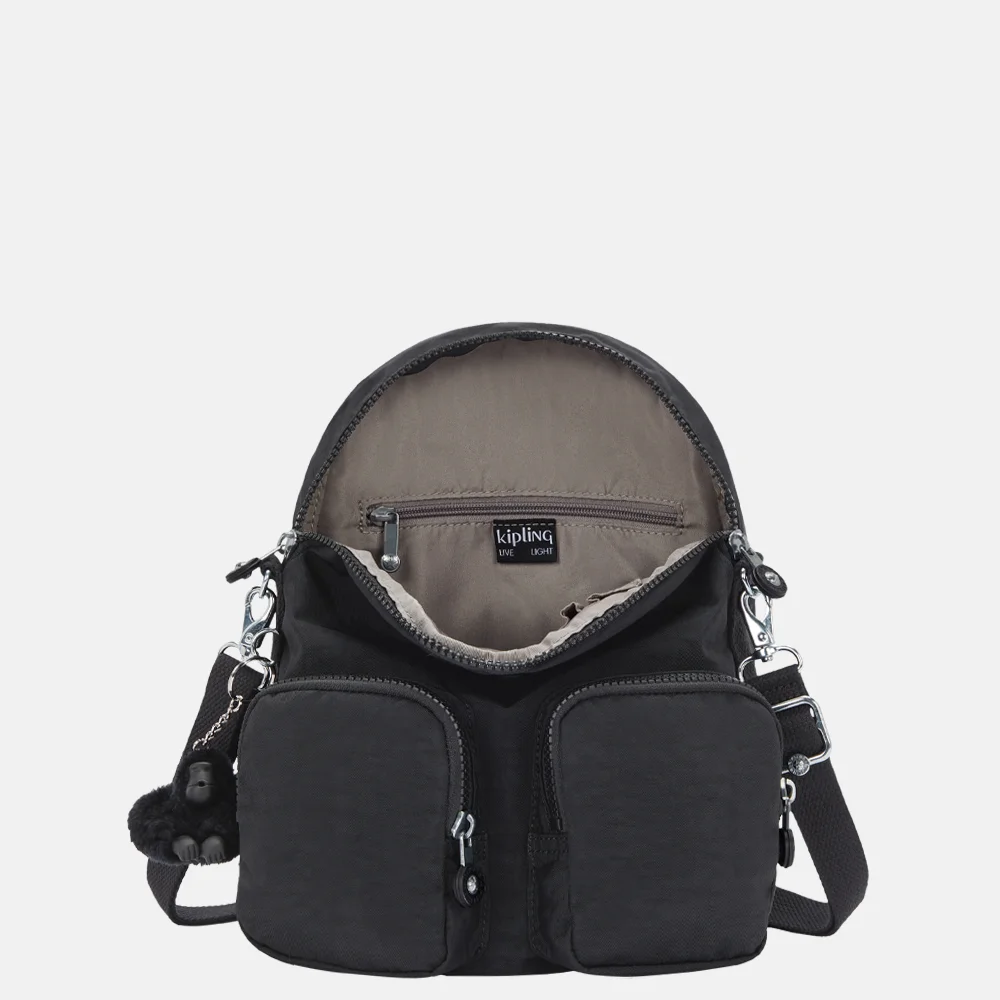 Kipling Firefly Up rugzak black noir bij Duifhuizen