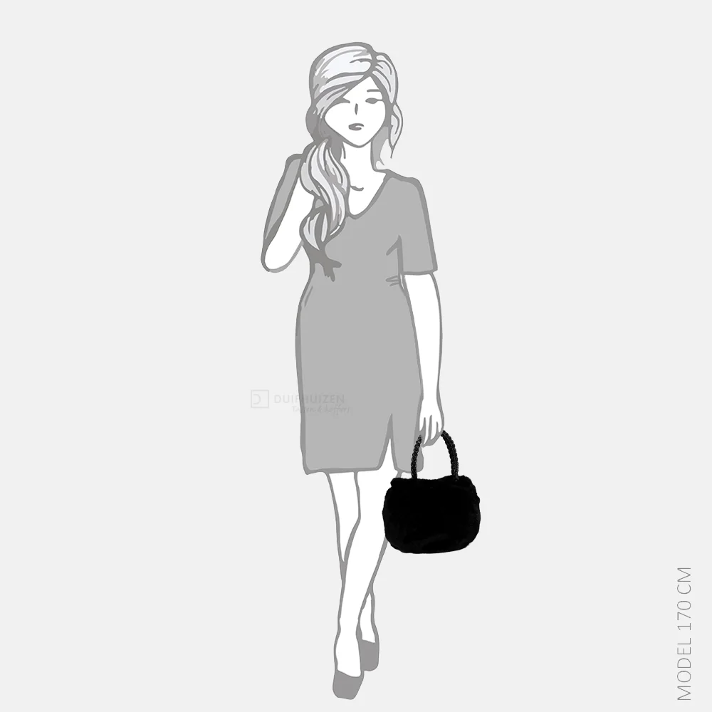 Emily & Noah handtas faux fur black bij Duifhuizen