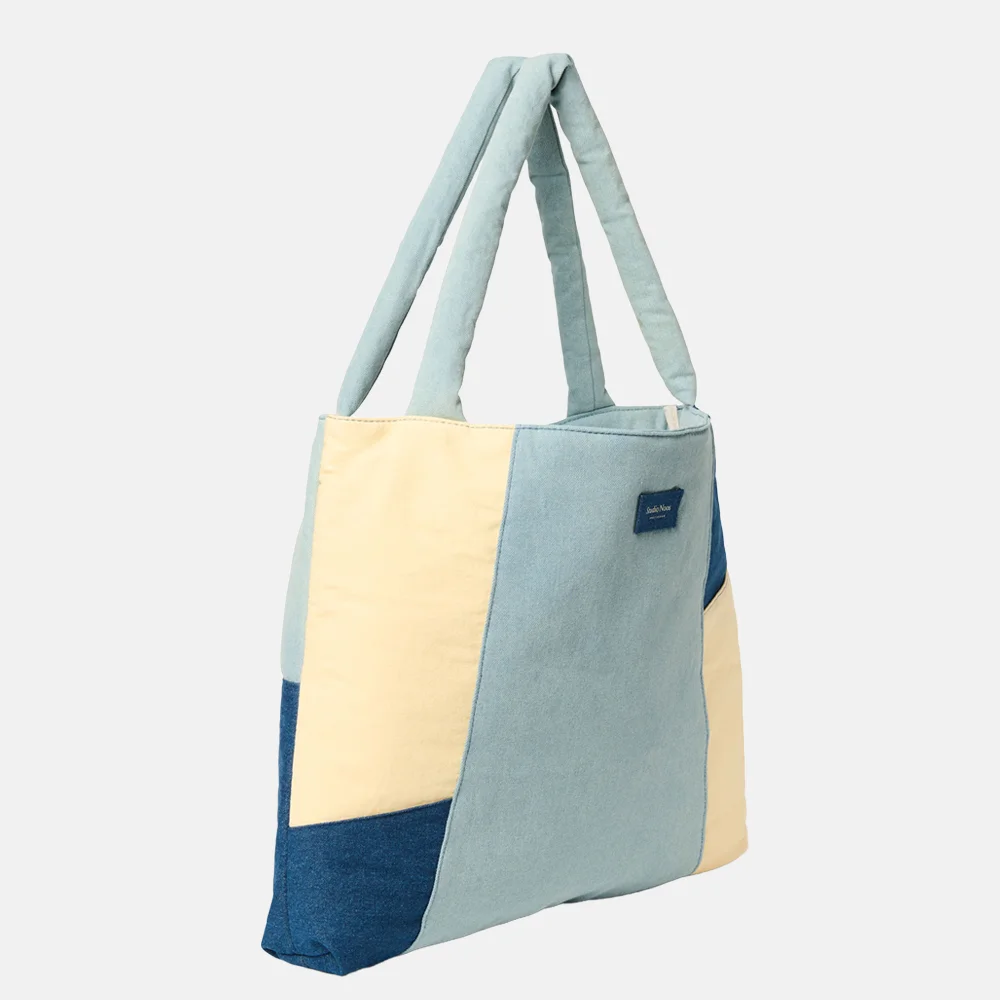 Studio Noos Patchwork Mom shopper denim bij Duifhuizen
