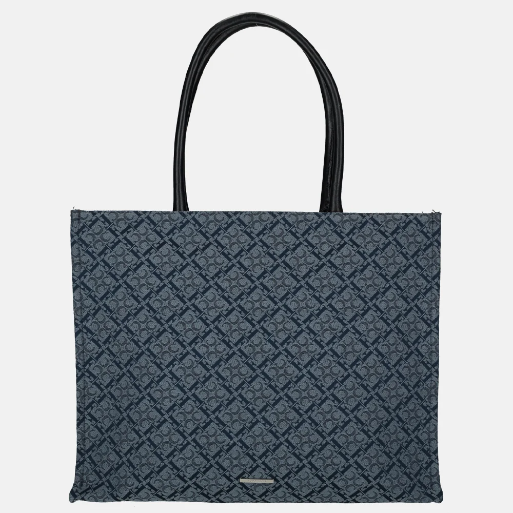 Claudio Ferrici logo shopper L navy