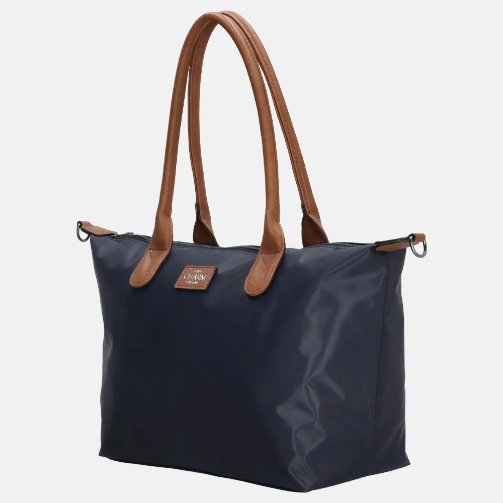 Charm London Buckingham shopper L blauw bij Duifhuizen
