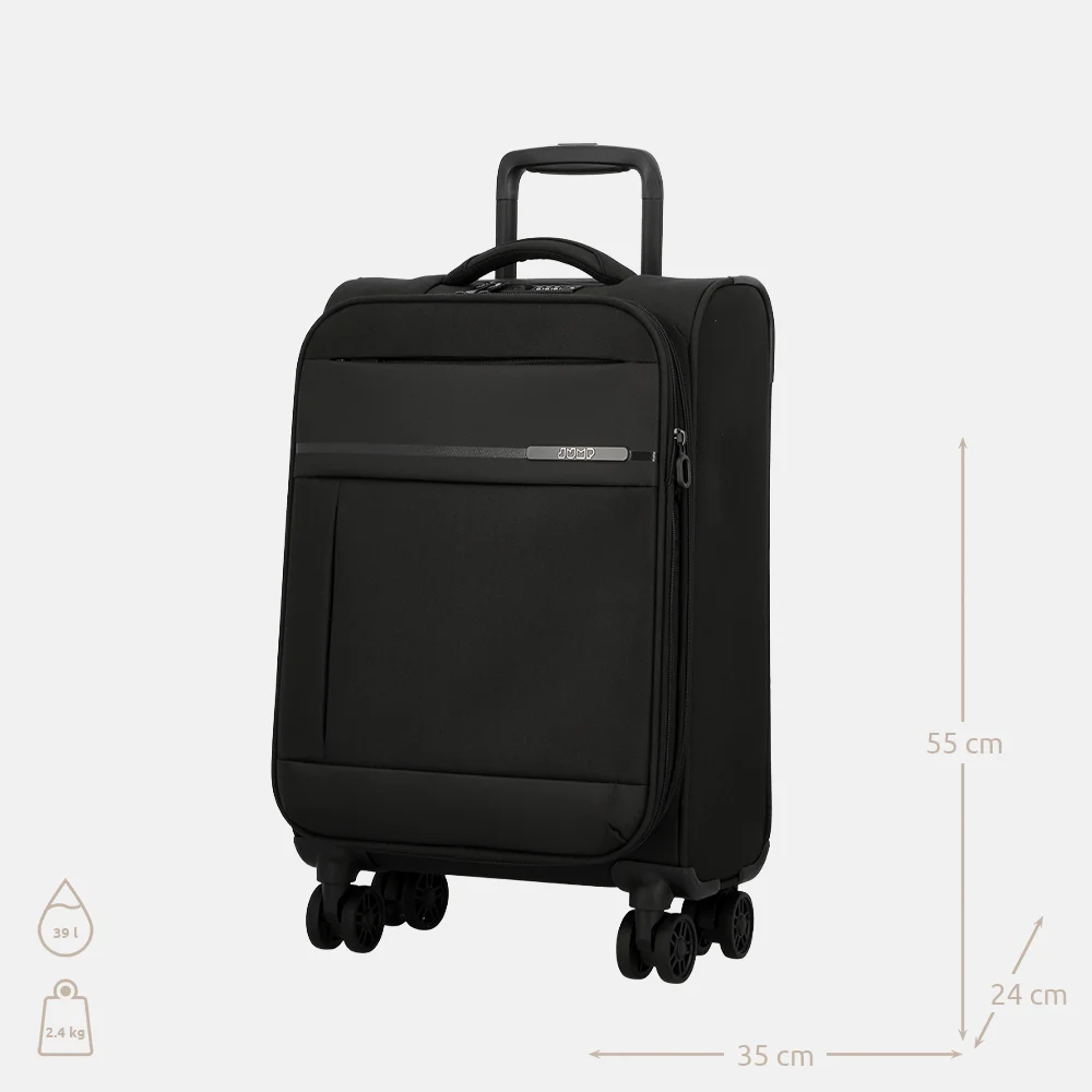 Jump Monthelys souple handbagage koffer 55 cm Anthracite bij Duifhuizen