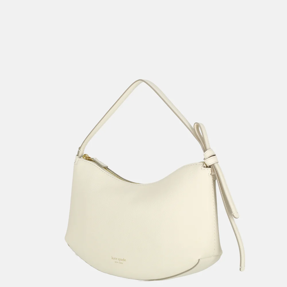 Kate Spade loop pebbled leather schoudertas cashew milk bij Duifhuizen