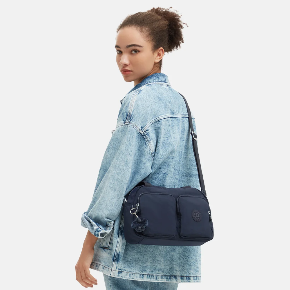 Kipling Cool Defea schoudertas blue bleu  bij Duifhuizen