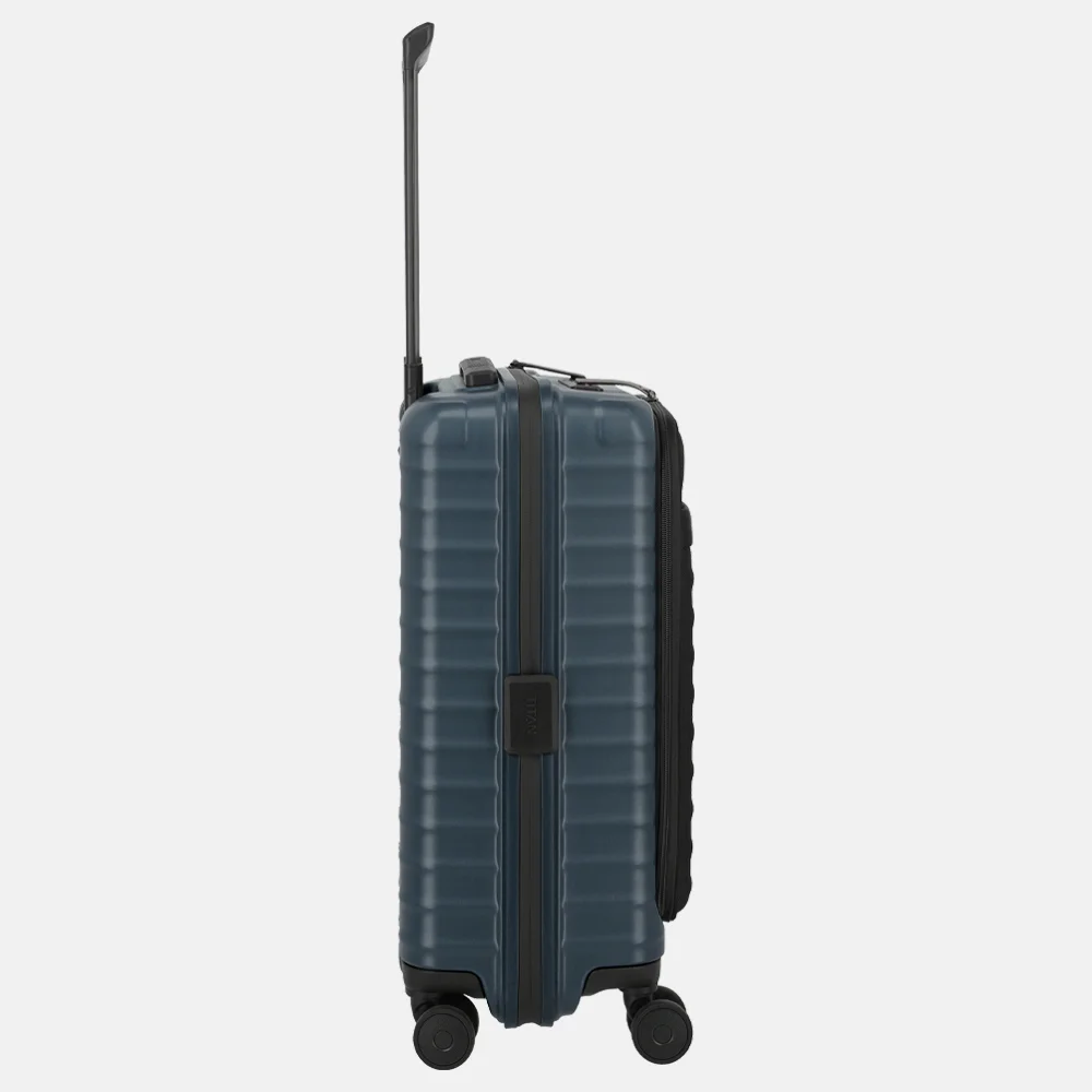 Titan Upgrade handbagage koffer frontpocket 55 cm midnight blue bij Duifhuizen
