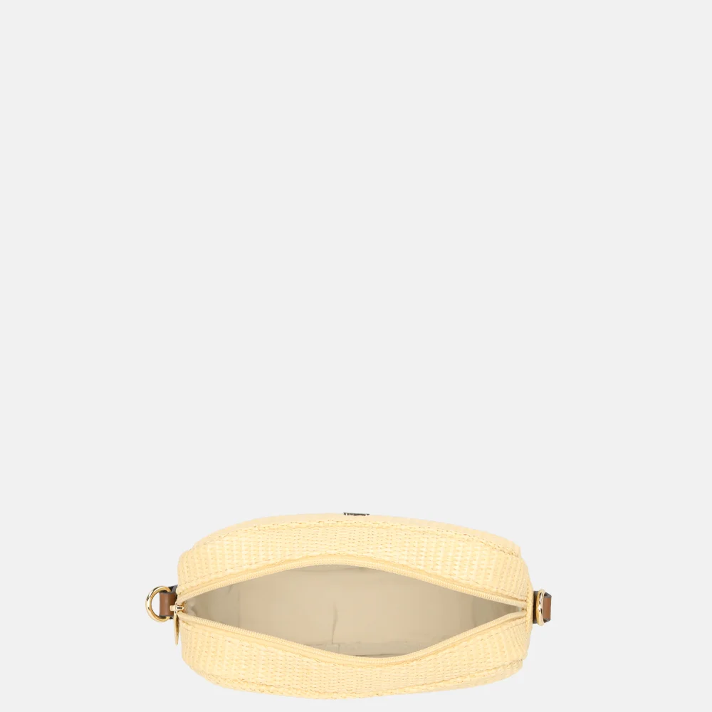 Tommy Hilfiger Popette camera bag crossbody tas natural raffia bij Duifhuizen