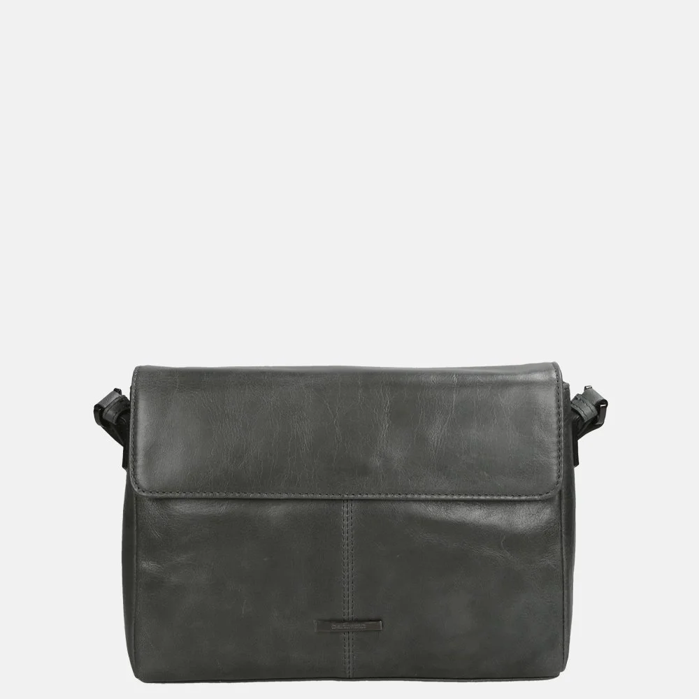 Claudio Ferrici Pelle Vecchia crossbody tas M smoke bij Duifhuizen