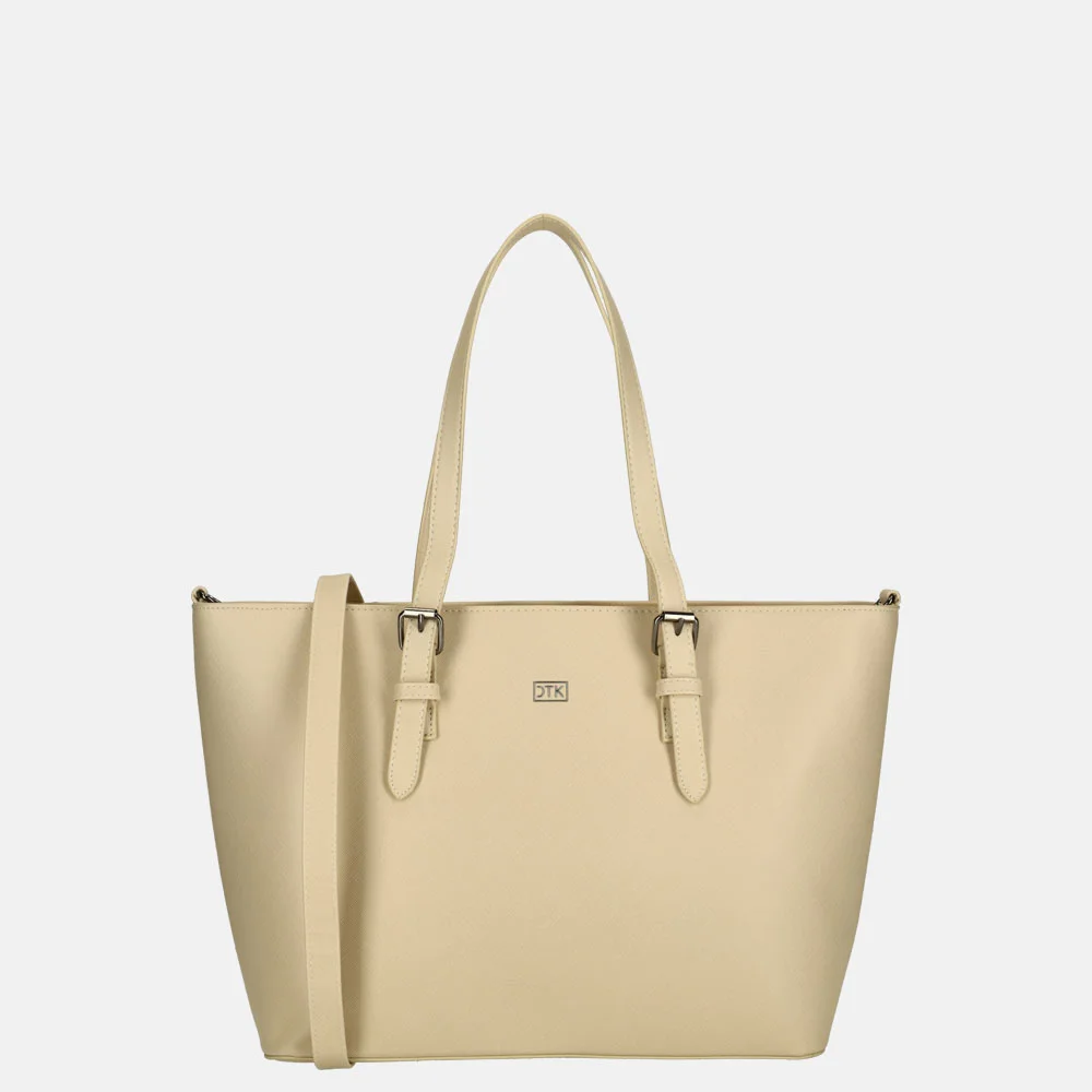 Duifhuizen Saffiano shopper M beige bij Duifhuizen