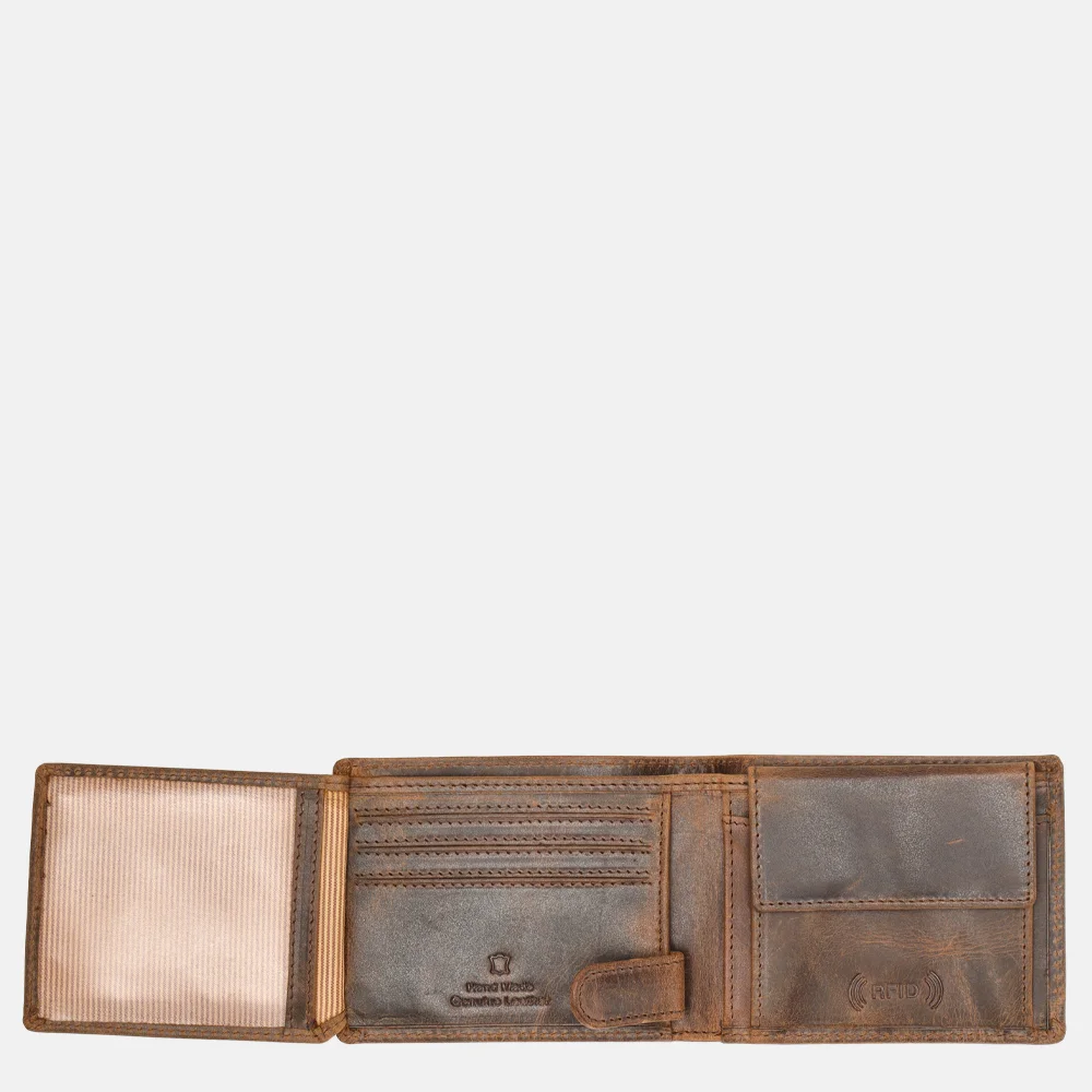 Bear Design Vegas billfold S bruin bij Duifhuizen