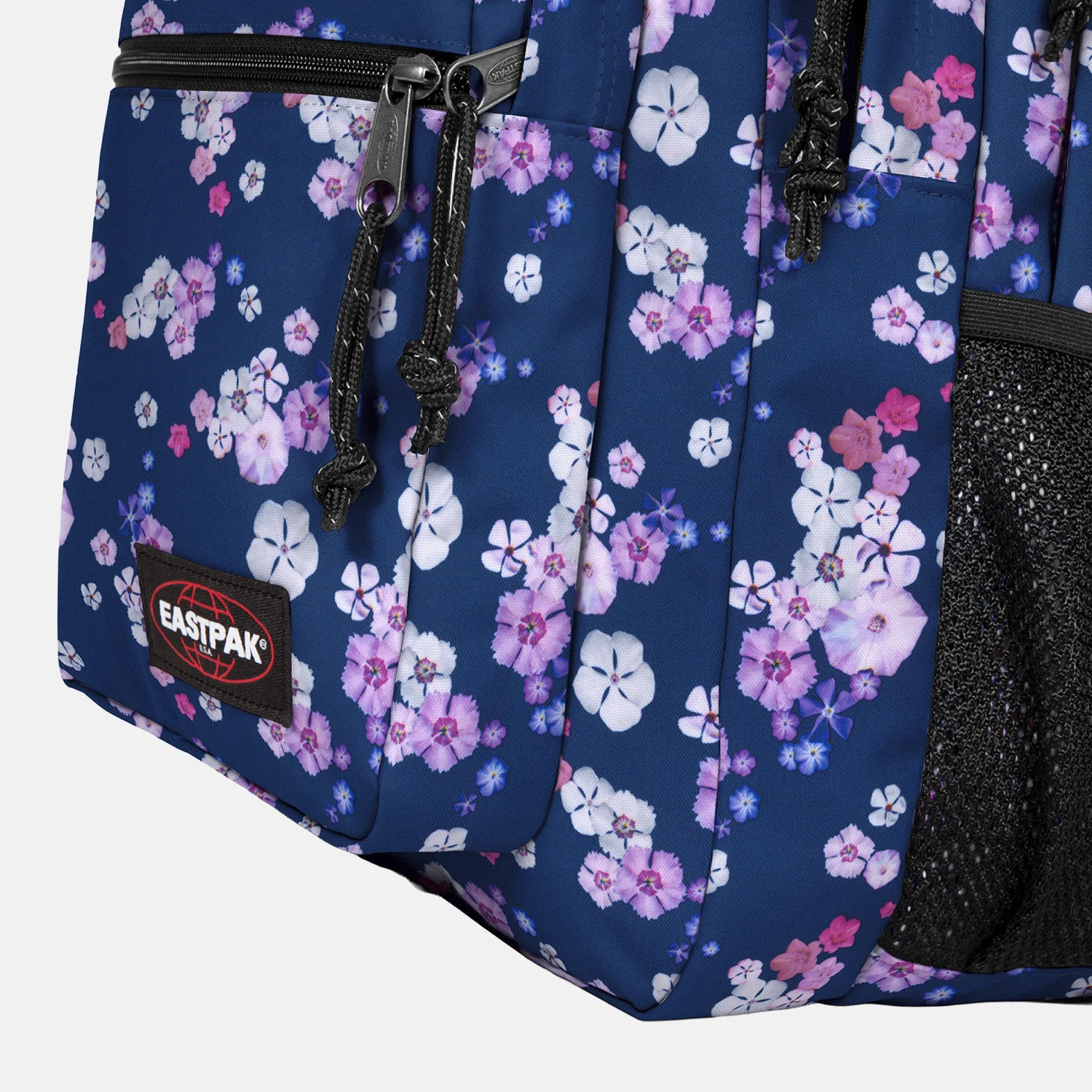 Eastpak Morius rugzak 15 inch floral bloom navy bij Duifhuizen