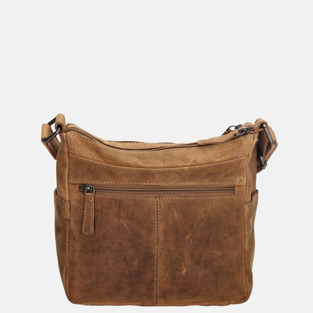 Hide & Stitches crossbody tas bruin bij Duifhuizen