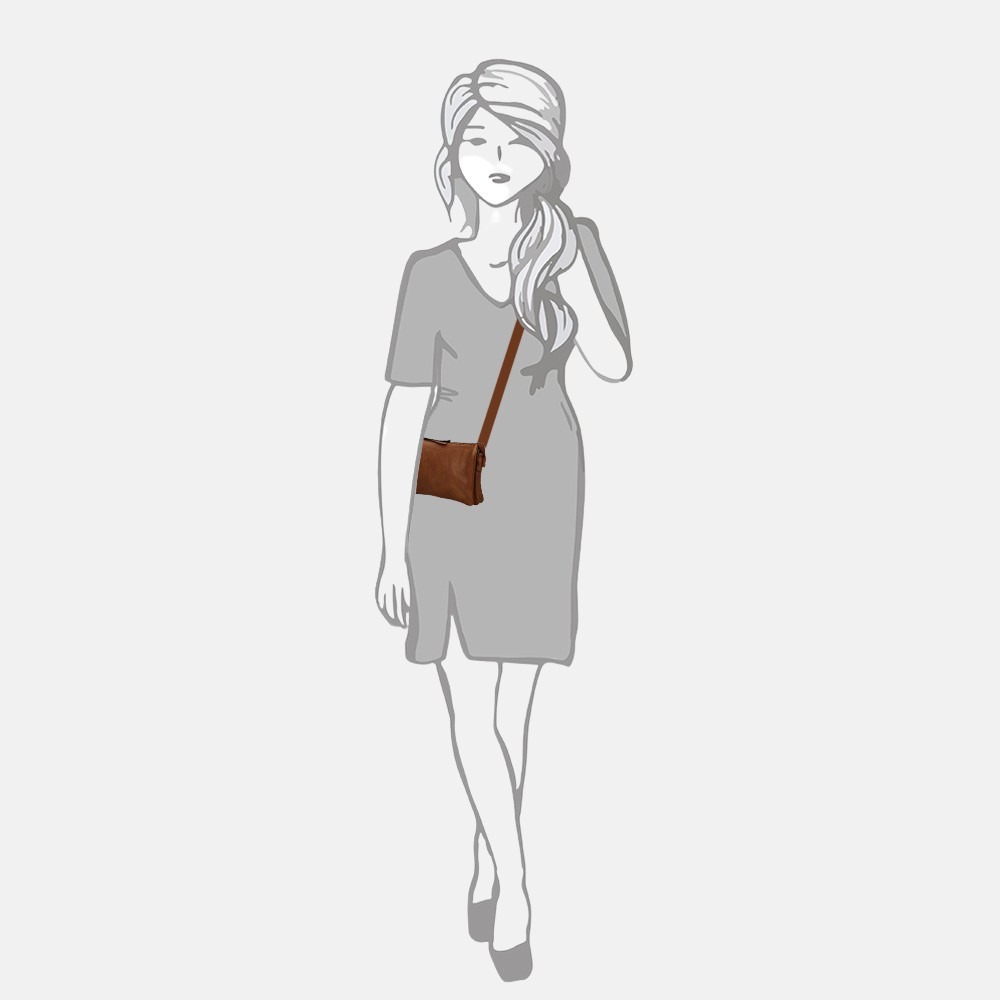 Legend Como clutch/crossbody tas cognac bij Duifhuizen