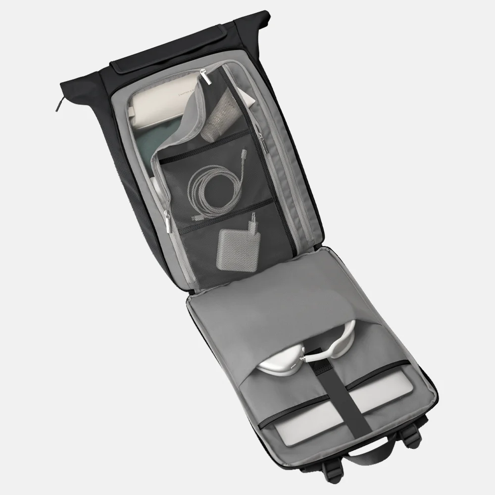 Kapten & Son Banff rugzak all black bij Duifhuizen