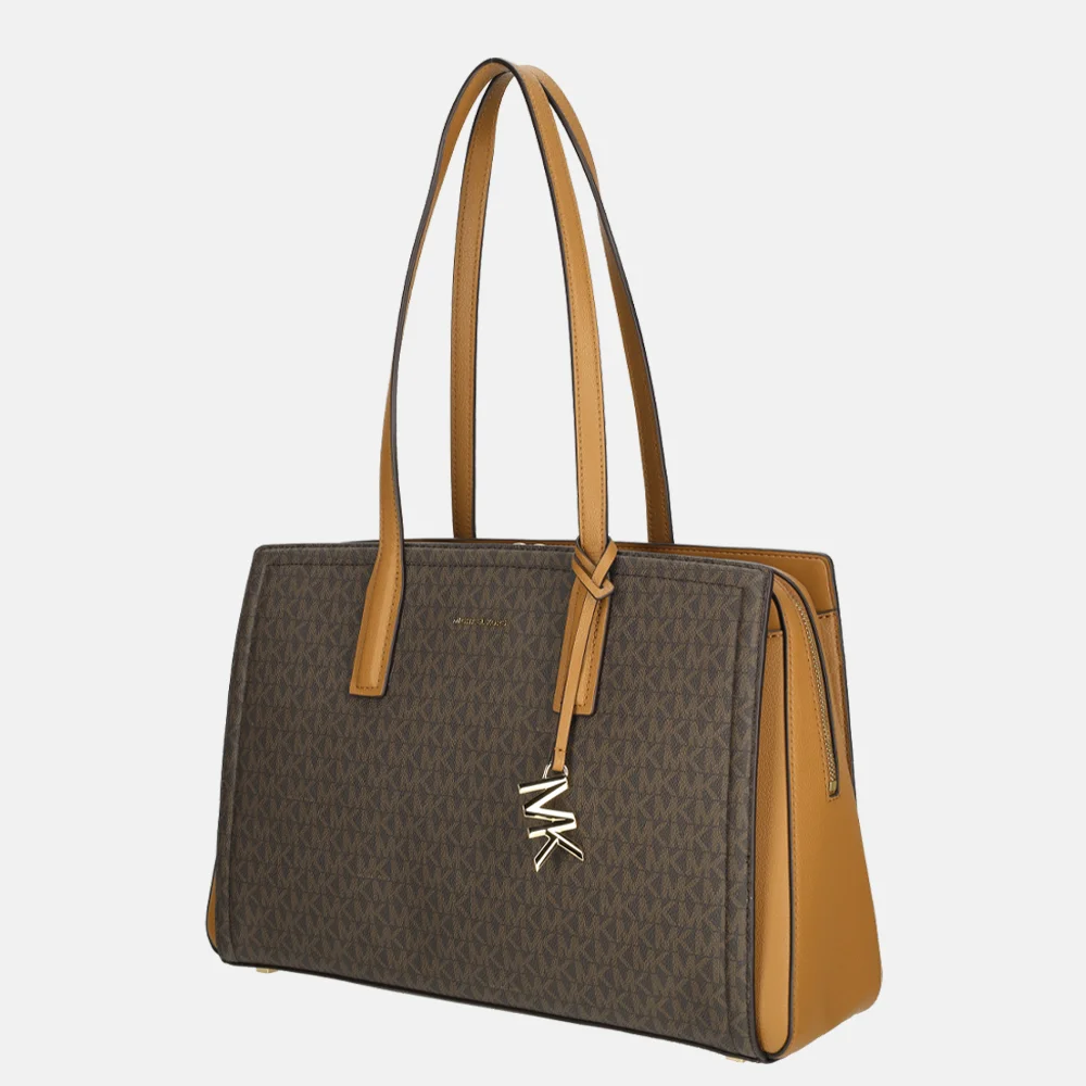 Michael Kors Laila shopper M brown/acorn bij Duifhuizen