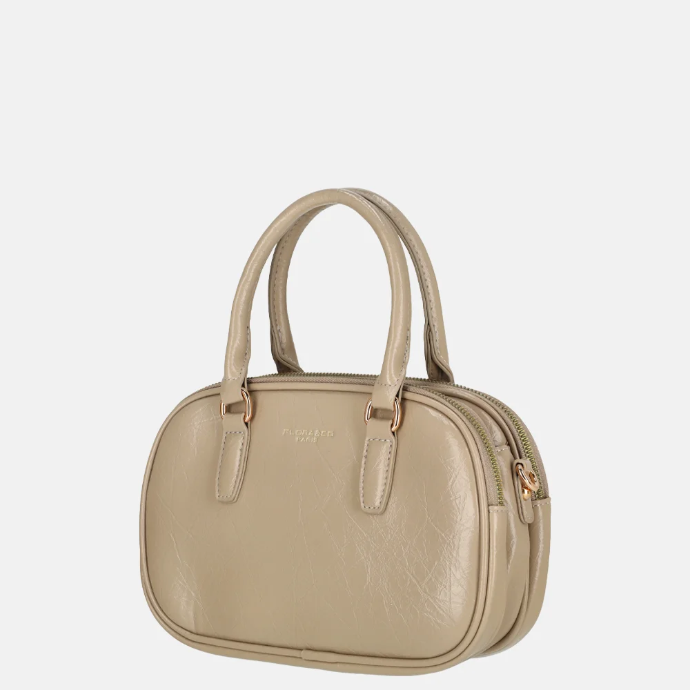 Flora & Co crossbody tas taupe bij Duifhuizen