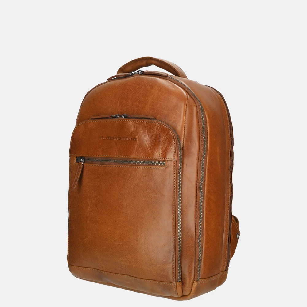 Chesterfield Maggiore laptoprugzak cognac bij Duifhuizen