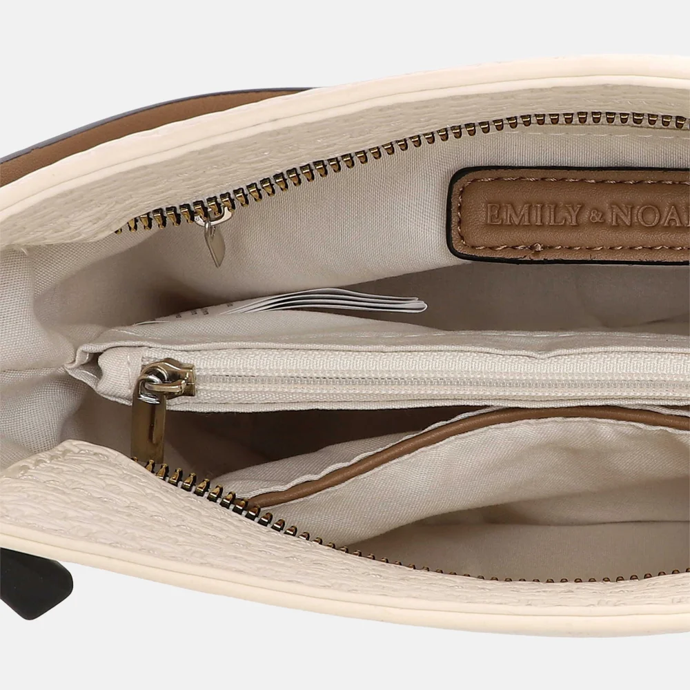 Emily & Noah Johanna crossbody tas ecru bij Duifhuizen