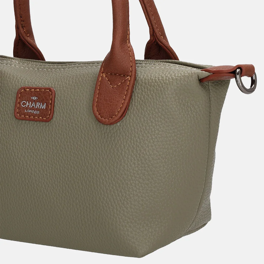 Charm London Buckingham Mono handtas XS olijfgroen bij Duifhuizen