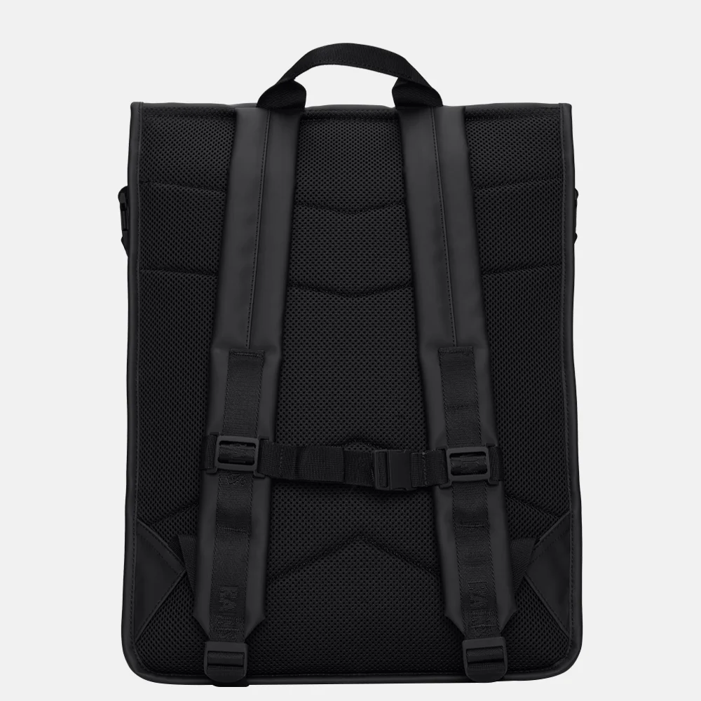 Rains Trail Rolltop rugzak 15 inch black bij Duifhuizen