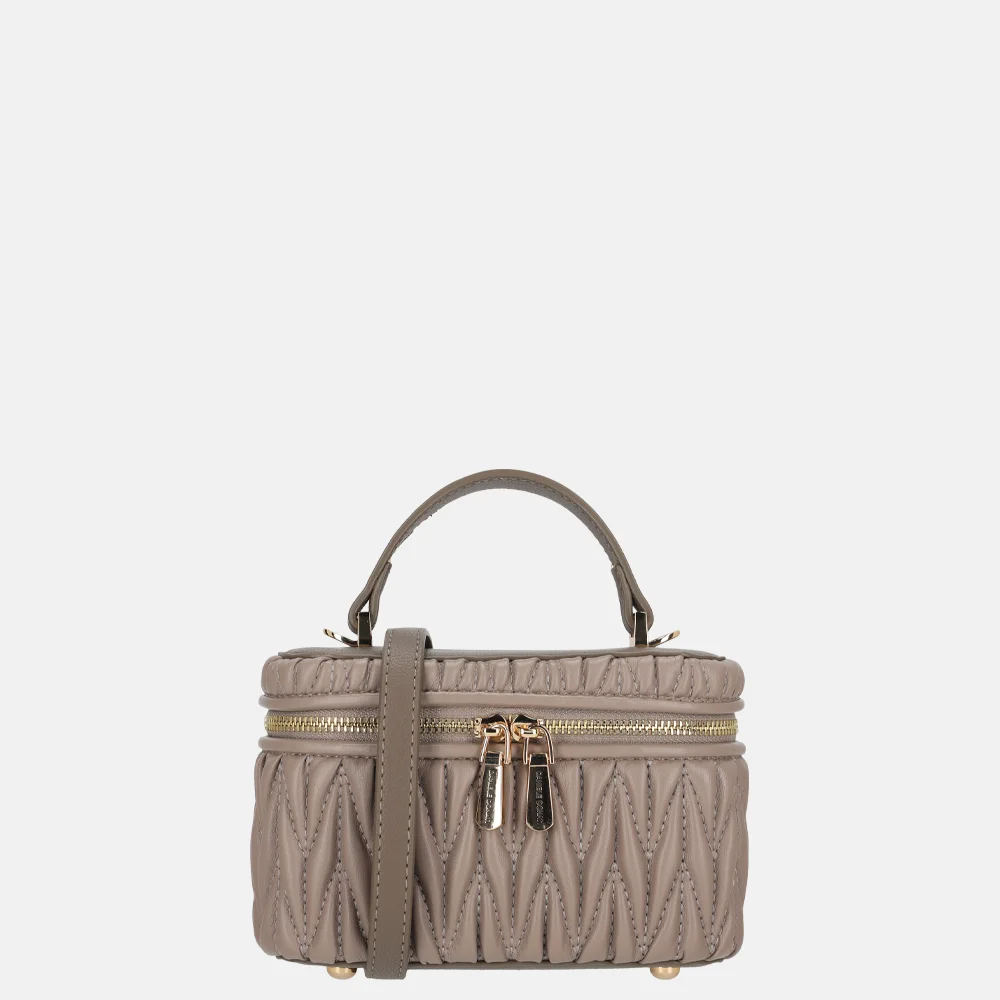 Daniele Donati Tonnetje smocked handtas taupe