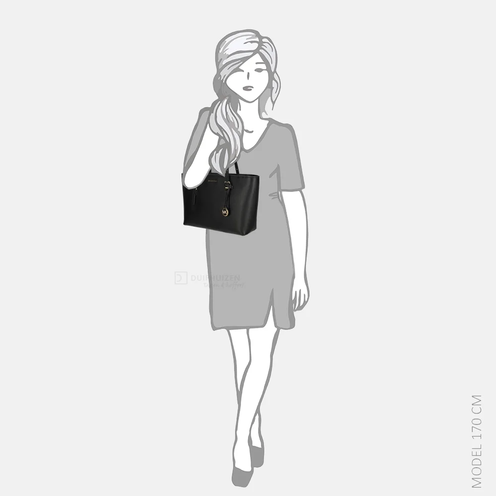 Michael Kors Quinn shopper M black bij Duifhuizen