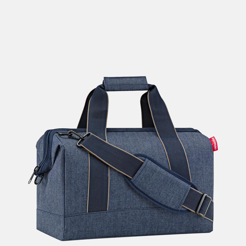 Reisenthel Allrounder weekendtas M herringbone dark blue