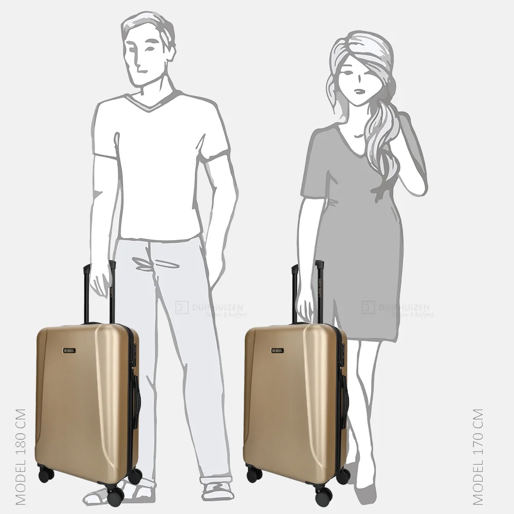 Enrico Benetti Edmonton reiskoffer 65 cm champagne bij Duifhuizen