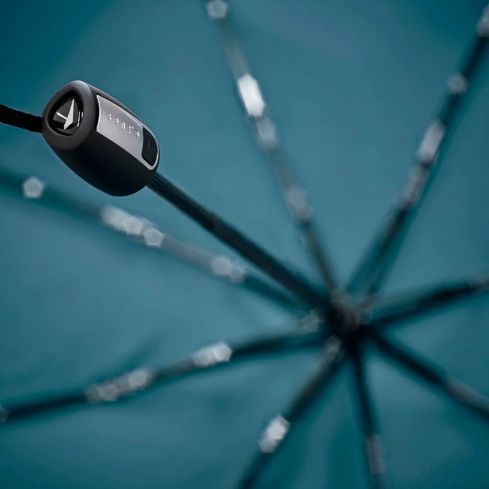 Senz Mini Automatic paraplu spring lake blue bij Duifhuizen
