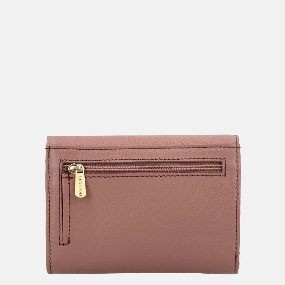 Loulou Essentiels Petite Fleur portemonnee S mocha mousse bij Duifhuizen