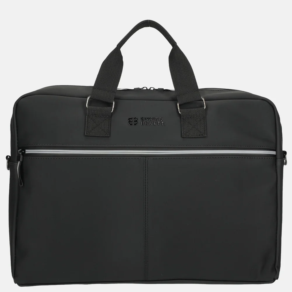 Enrico Benetti Bergen laptoptas 17 inch black bij Duifhuizen