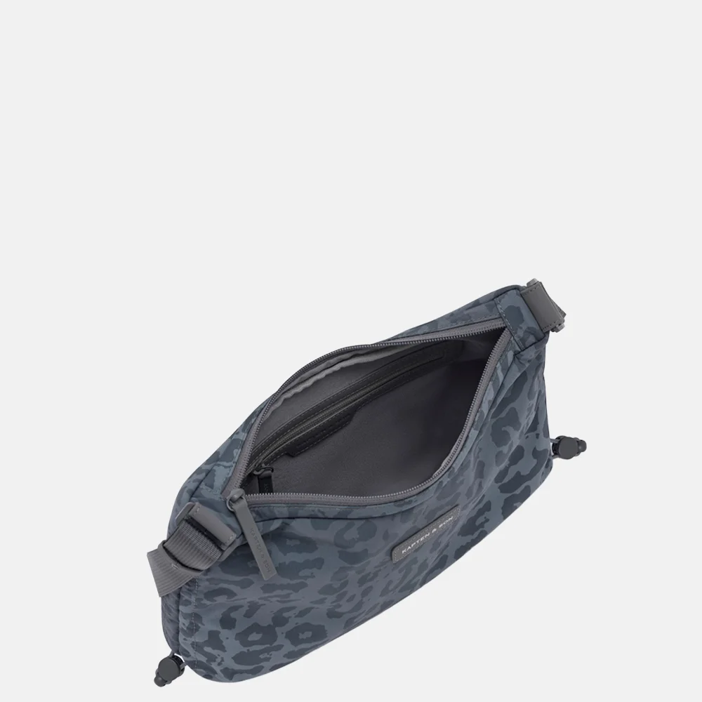 Kapten & Son Skara LEO crossbody tas S dark grey leo bij Duifhuizen