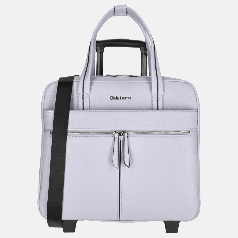 Olivia Lauren Leila business trolley 16 inch lila bij Duifhuizen