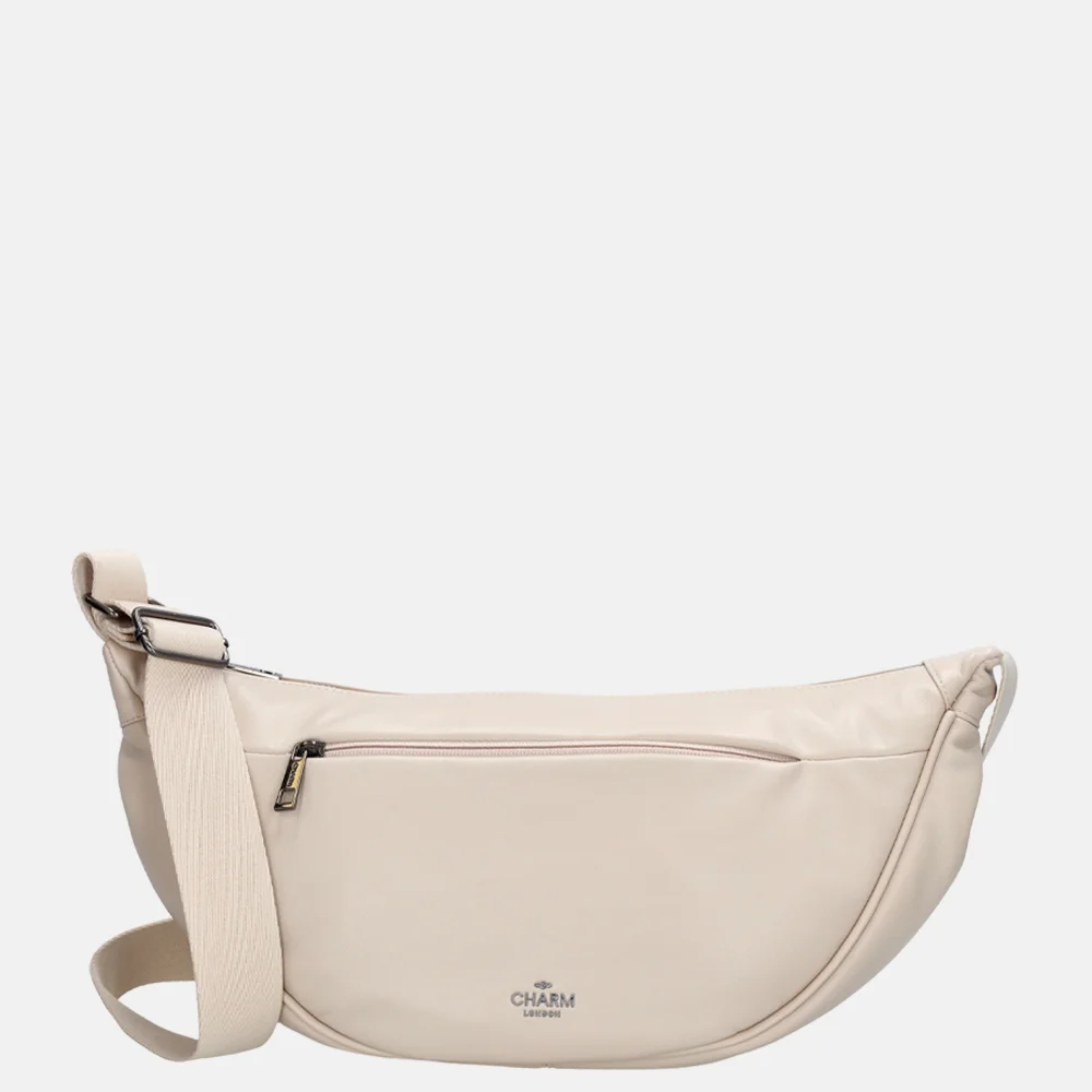 Charm London Lupin crossbody tas licht taupe bij Duifhuizen