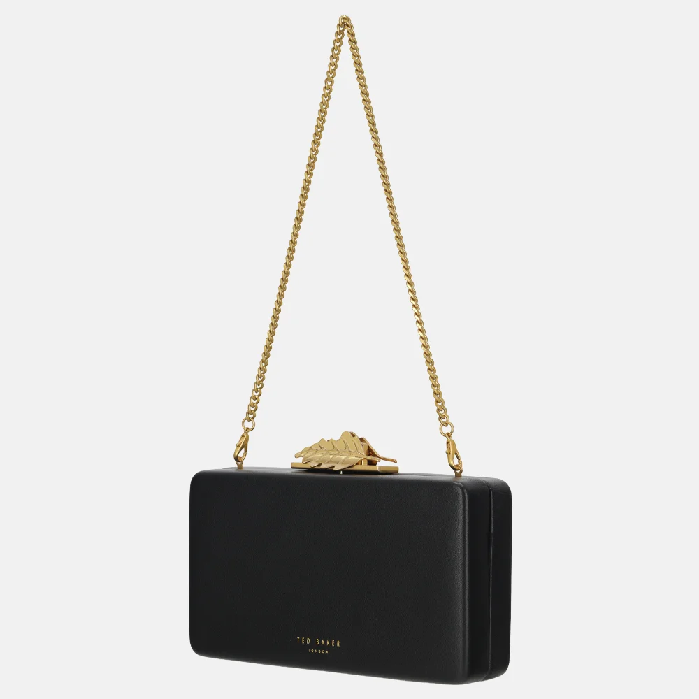 Ted Baker Leaff clutch black bij Duifhuizen