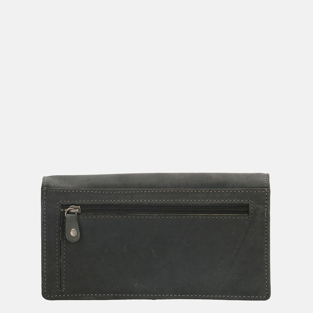 Hide & Stitches Idaho portemonnee black bij Duifhuizen