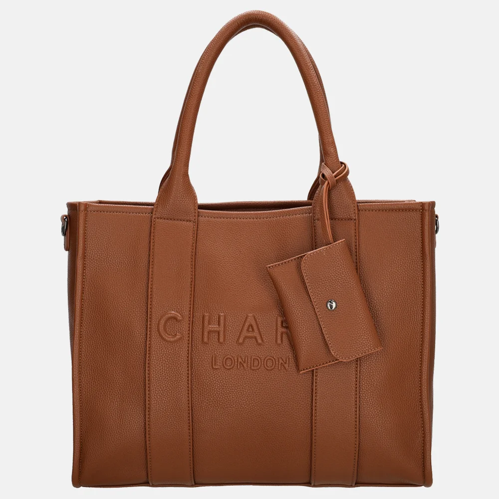 Charm London laptoptas 15 inch bruin bij Duifhuizen