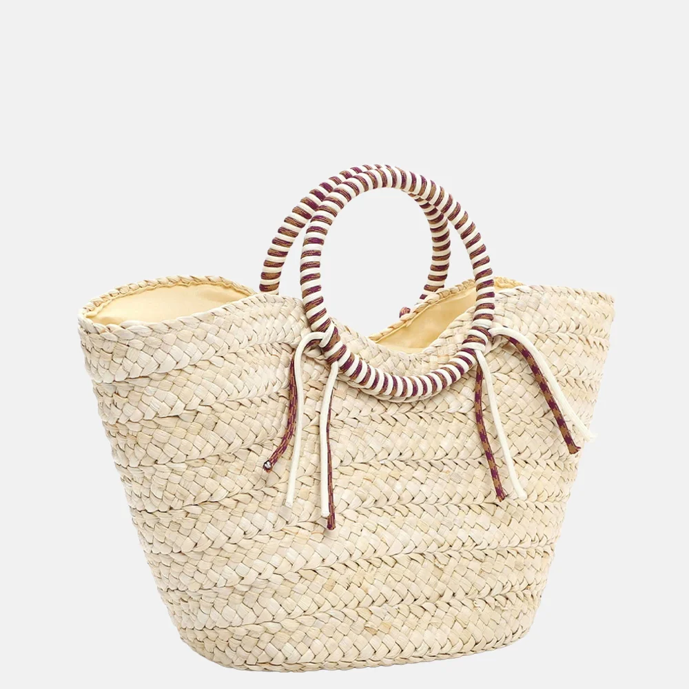 Emily & Noah Jolanda handtas riet beige bij Duifhuizen