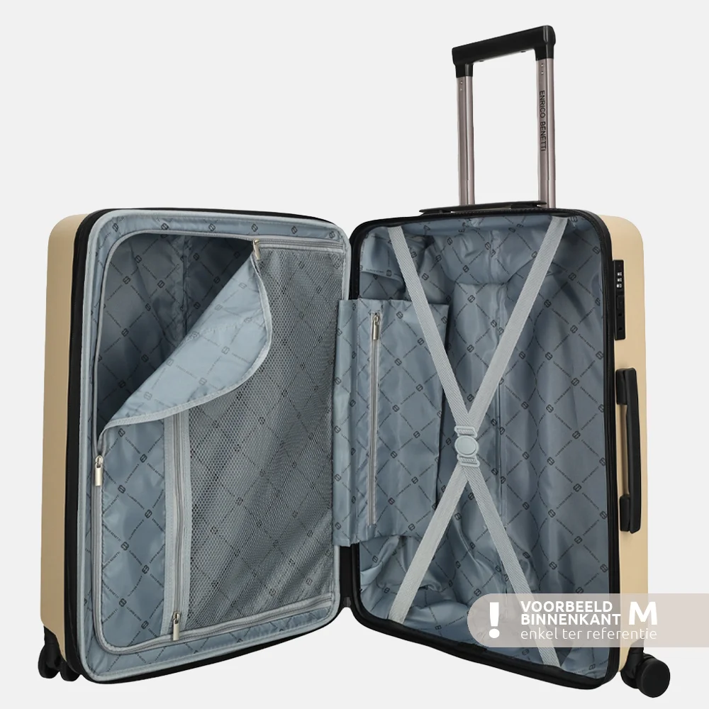 Enrico Benetti Portland kofferset 3-delig beige bij Duifhuizen